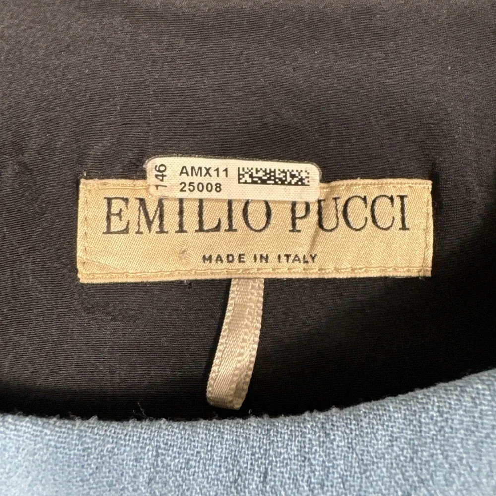EMILIO PUCCI Top Women US 12 Multi Sleeveless Wool Blend Made in Italy Stretch - Picture 2 of 10